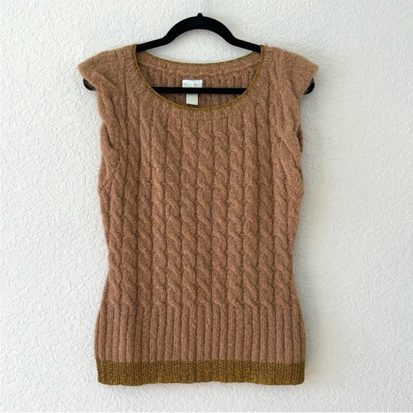 Anthropologie Brown Cable Knit Sweater - Picture 6 of 6
